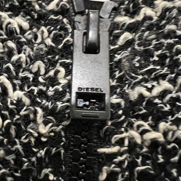 Diesel grey,black,white knit zip up sweater - Picture 4 of 12